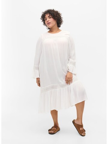 Zizzi Kleid 'ETRESS' in Weiß