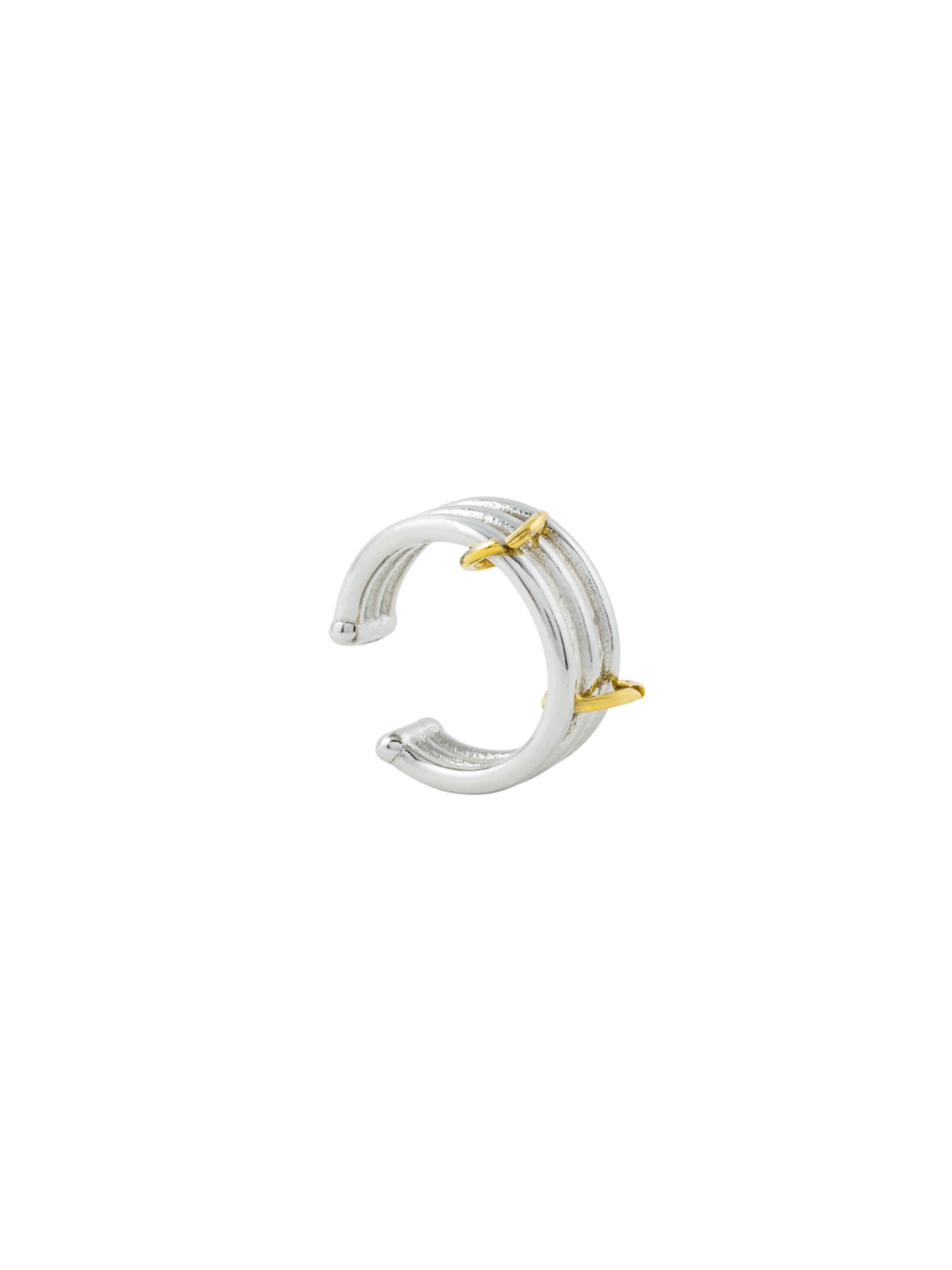 YParis Ohrringe 'Ear cuff Nikita Bi S'‌‌‌‌ in Silber: Vorderseite