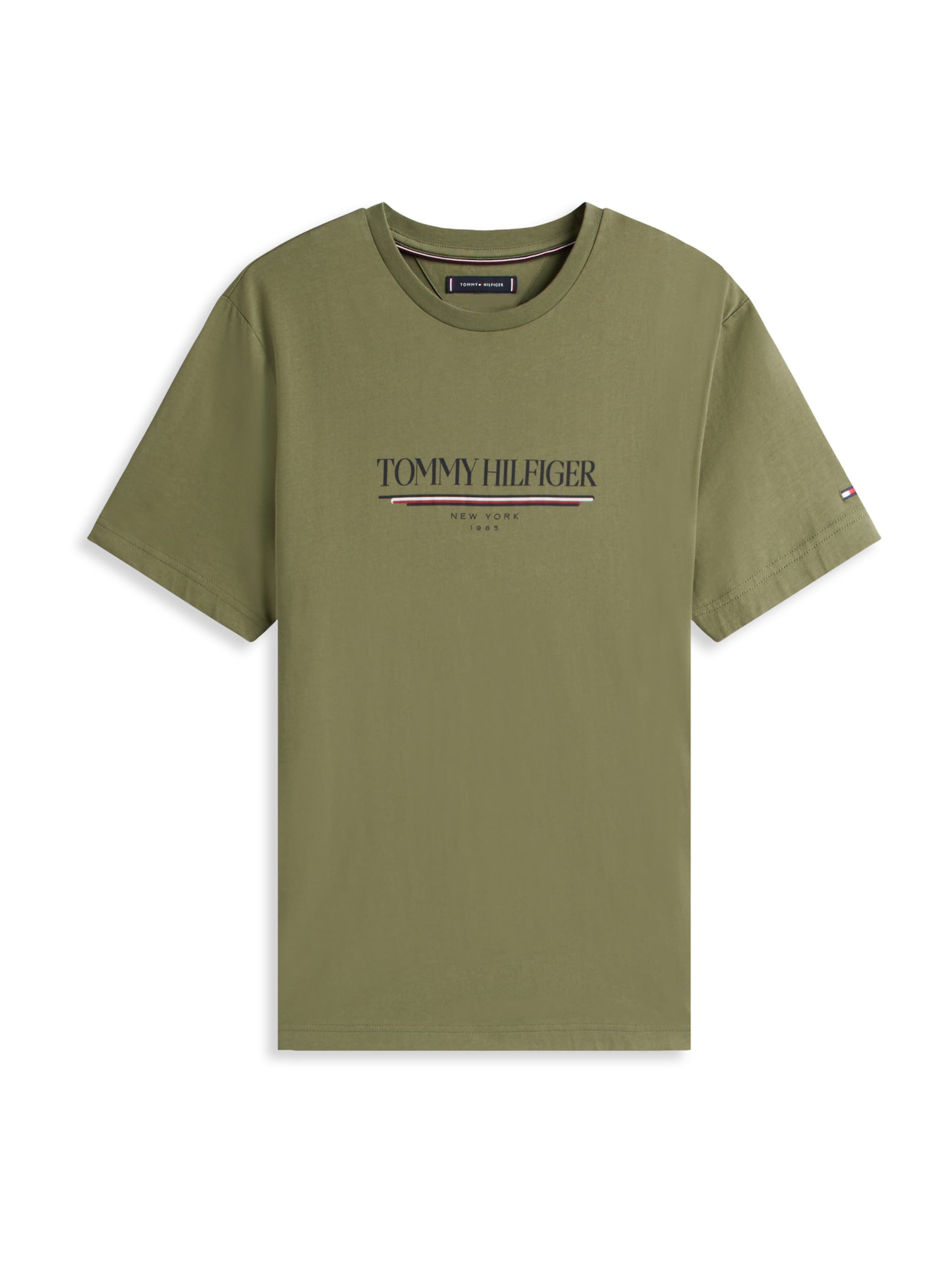 TOMMY HILFIGER Shirt 'BRAND LOVE' in Green: front