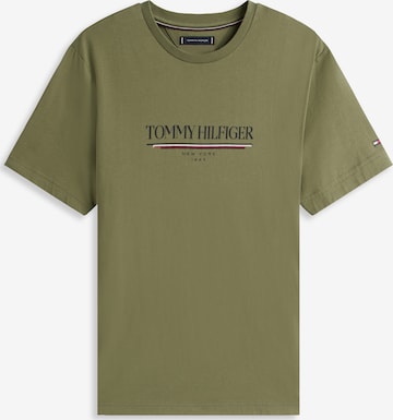 TOMMY HILFIGER Футболка 'BRAND LOVE' в Зеленый: спереди