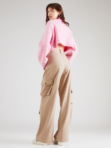 Nasty Gal Wide leg Cargo trousers in Beige