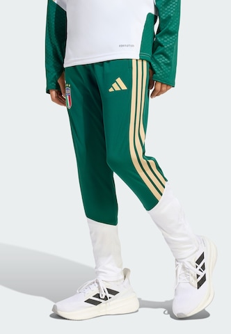 ADIDAS PERFORMANCE Slim fit Sports trousers 'Italien 26 Tiro' in Green: front