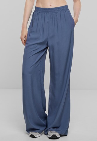 Urban Classics Wide leg Broek in Blauw: voorkant