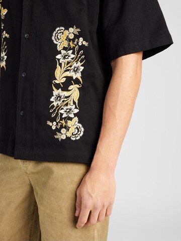 TOPMAN Comfort fit Button Up Shirt in Black