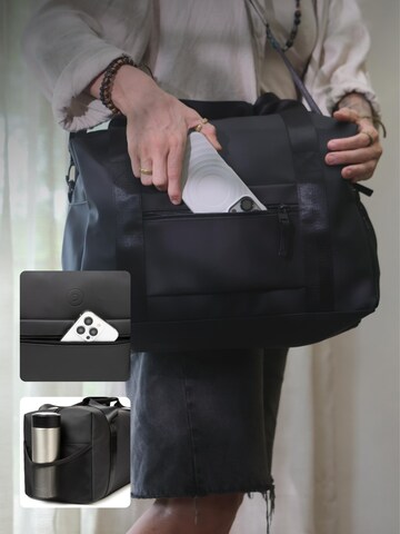 TRAVEL DUDE - Bolsa de fin de semana 'Travel Bag, Cabin Bag, Reisetasche 40x20x25 cm, Sporttasche, Gymbag' en negro
