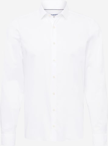 OLYMP - Ajuste estrecho Camisa de negocios en blanco: frente