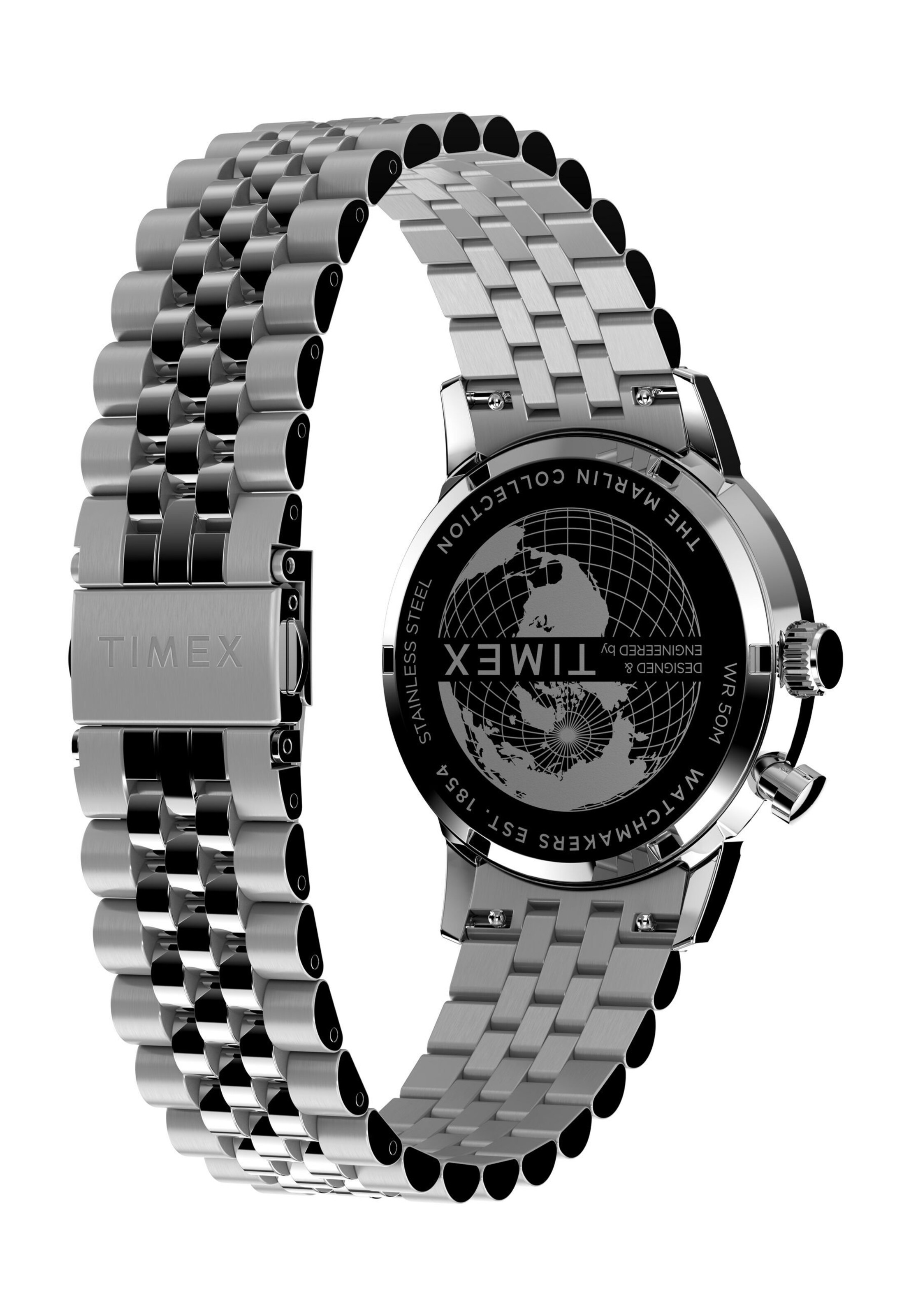 Montre à affichage analogique 'Marlin® Moon Phase' TIMEX en argent