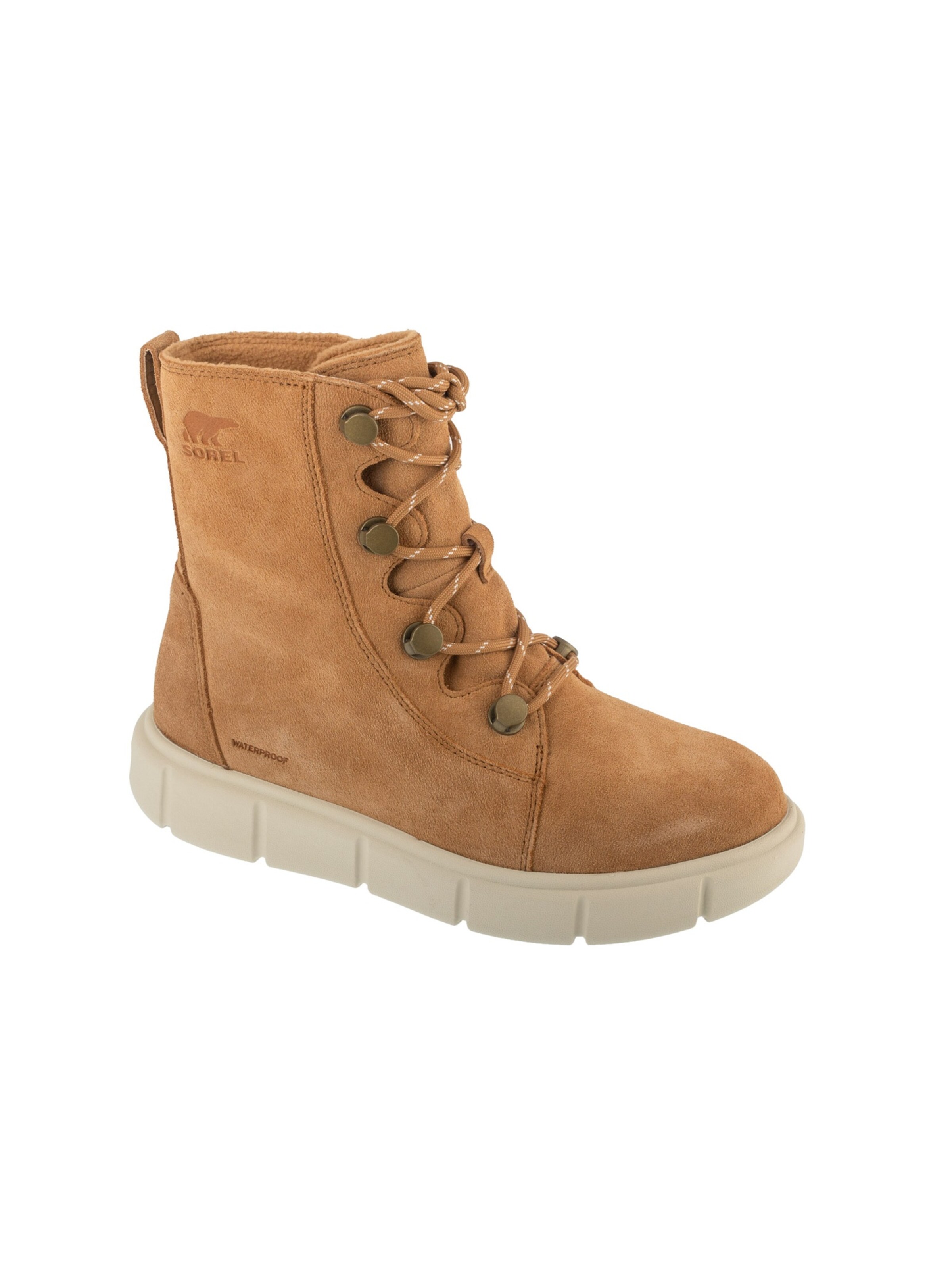 SOREL Schnürstiefelette 'Explorer III Joan'‌‌‌‌‌‌‌‌‌‌ in Braun: Vorderseite
