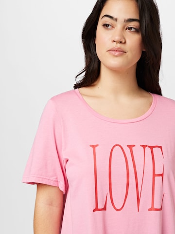 Zizzi T-shirt i rosa