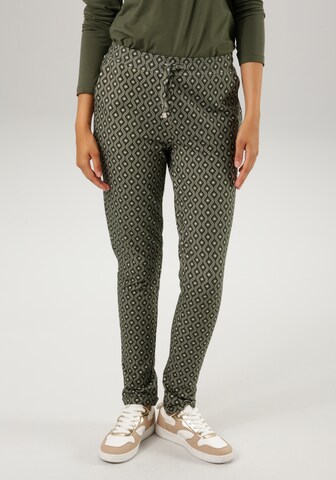 Aniston CASUAL Regular Pants in Green: front