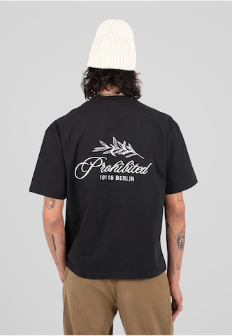Prohibited - Camiseta 'Leaf' en negro: frente