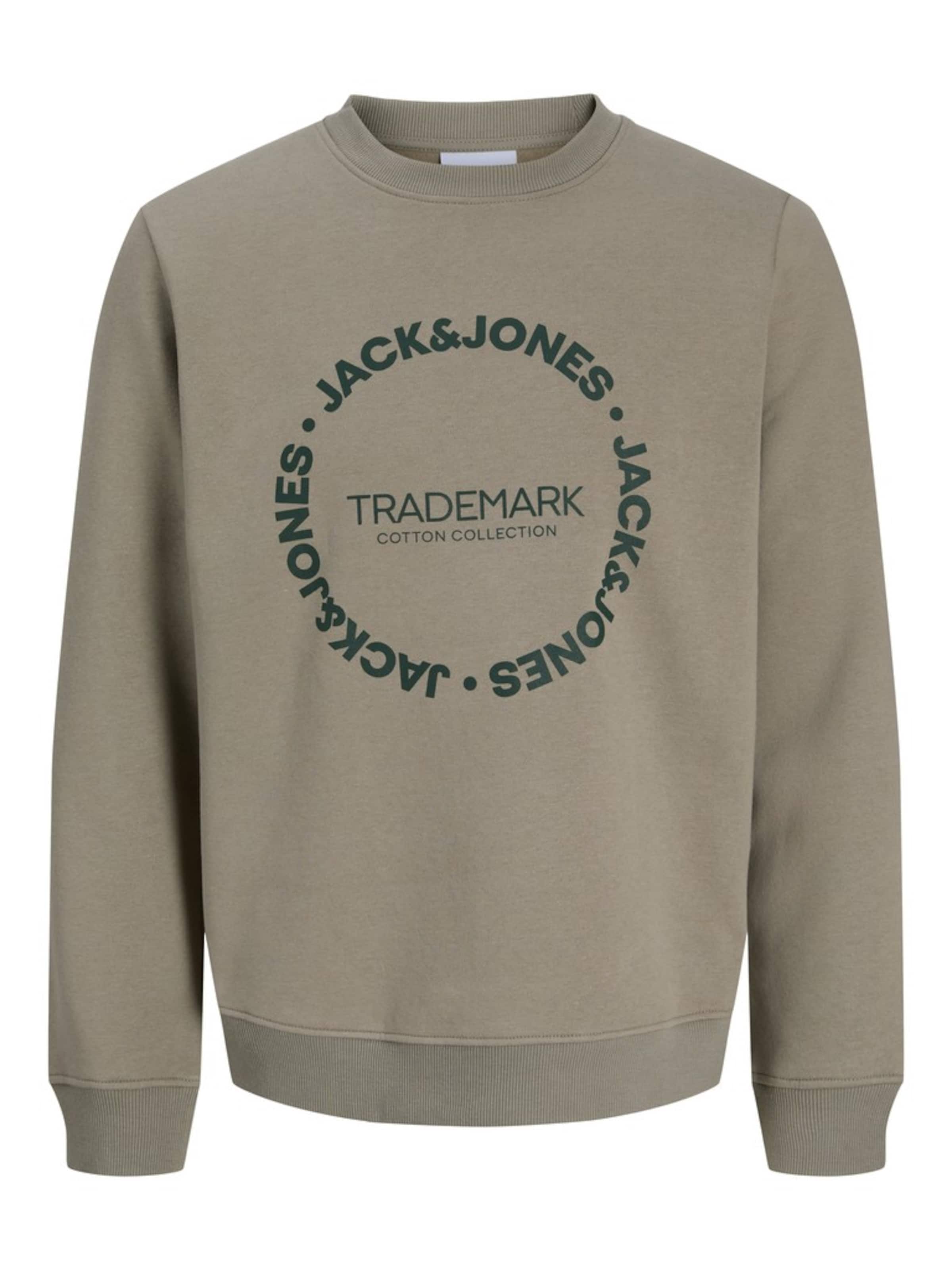 Sweat-shirt 'JJBENSON' JACK & JONES en vert : devant