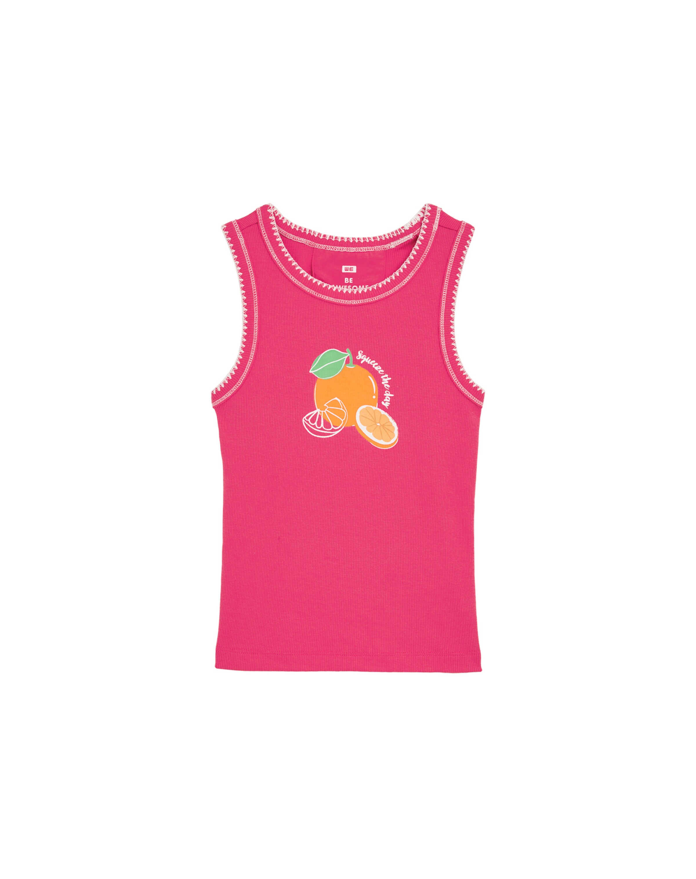 WE Fashion Topp, värv roosa: eest vaates