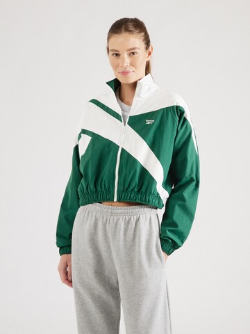 Reebok - Chaqueta de chándal en verde: frente