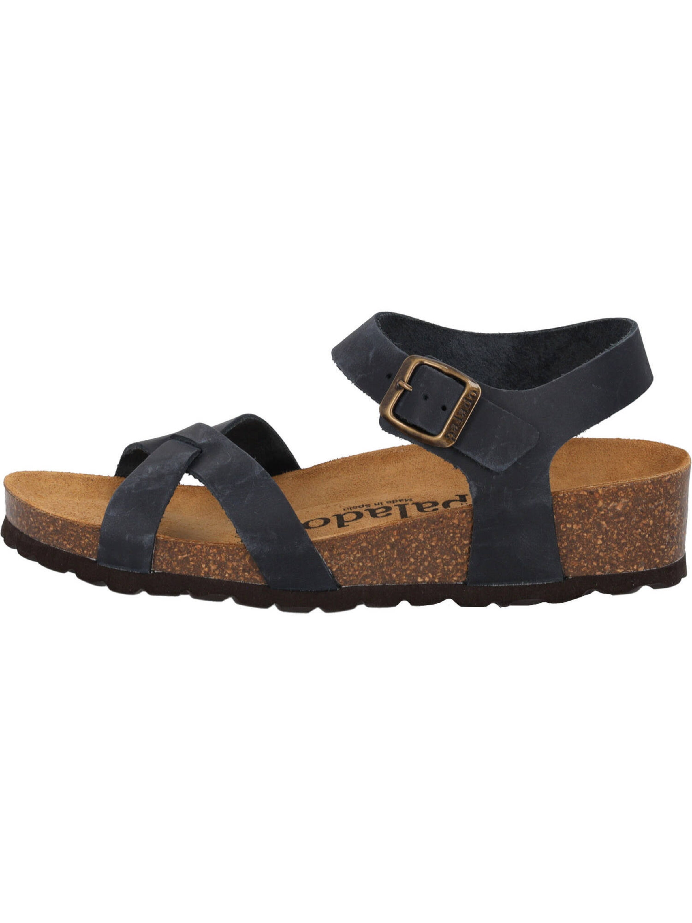 Palado Sandale 'Ronda' in Schwarz: Vorderseite