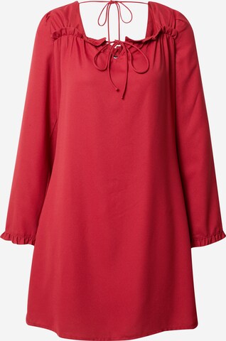 PIECES فستان 'SIGNE' بلون أحمر: الأمام