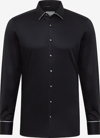 ETERNA Slim fit Business shirt in Black: front