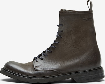 Van Laack Lace-Up Boots in Grey: front