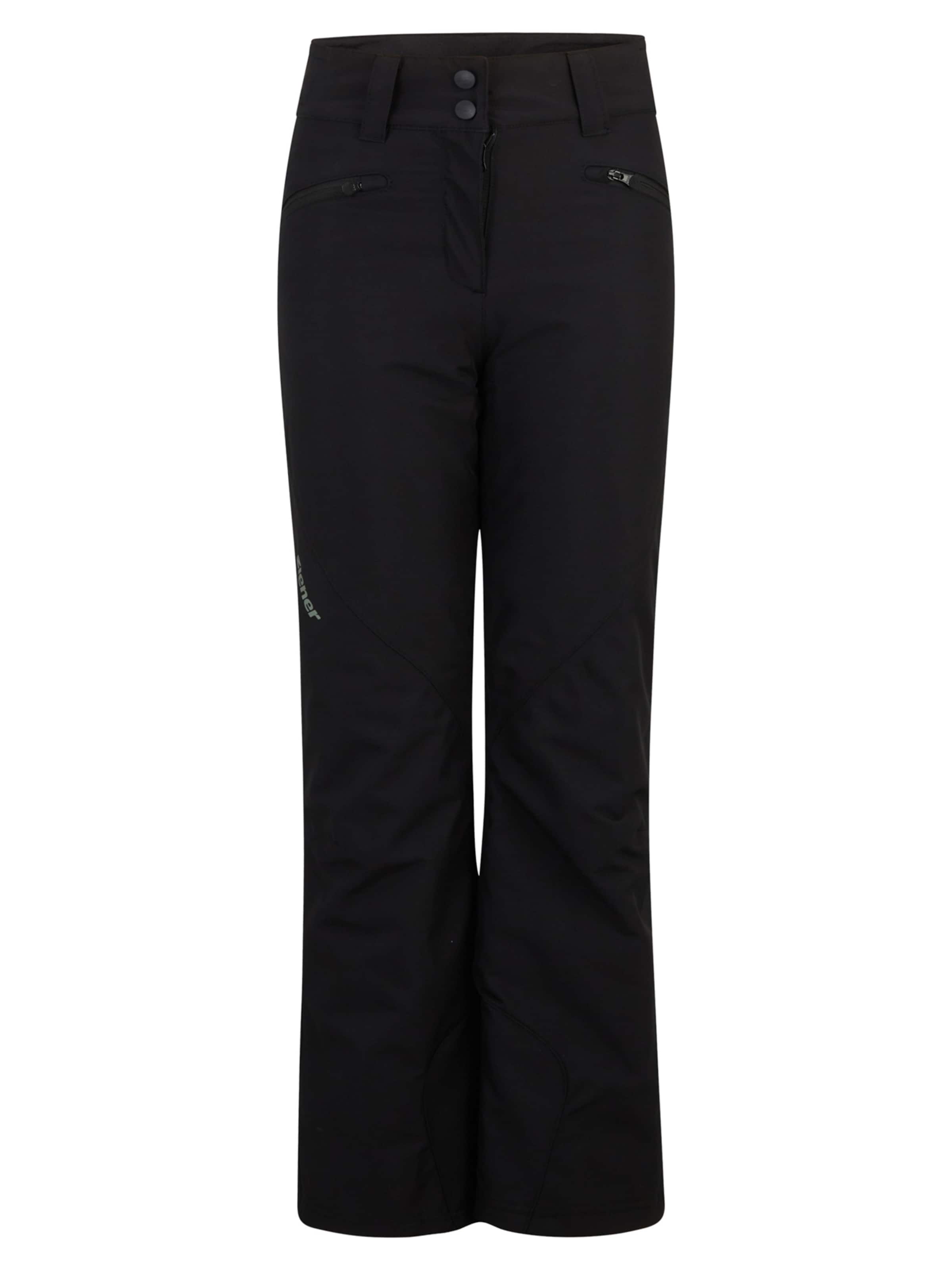 ZIENER Regular Workout Pants 'Alin' in Black: front