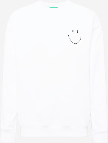 UNITED COLORS OF BENETTON Sweatshirt in White: front