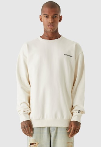 9N1M SENSE Sweatshirt 'Essential' in Wit: voorkant