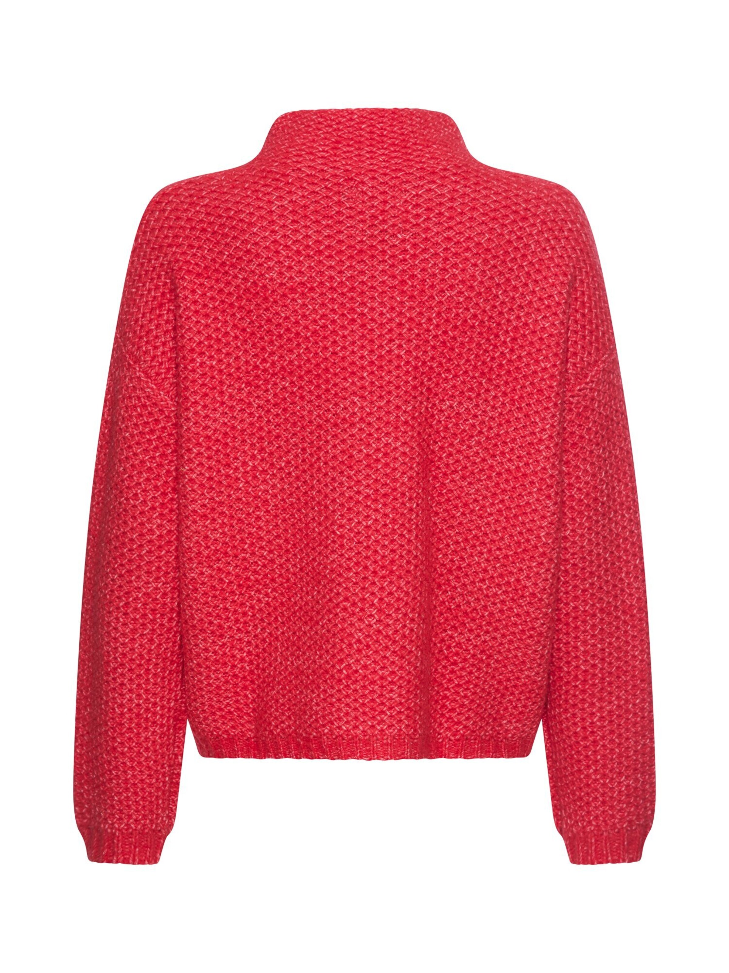CAMEL ACTIVE Strickpullover mit überschnittenen Schultern in Rot