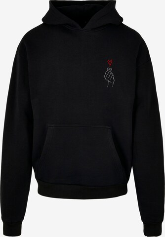 Merchcode Sweatshirt 'K Heart' in Black: front