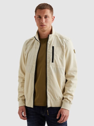 PME Legend Tussenjas 'Hybrid jacket with zipper closure and side pockets' in Beige: voorkant
