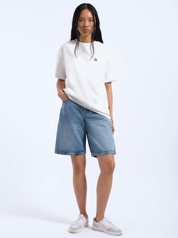 Dr. Denim Loosefit Jeans 'Lea Shorts' in Blauw