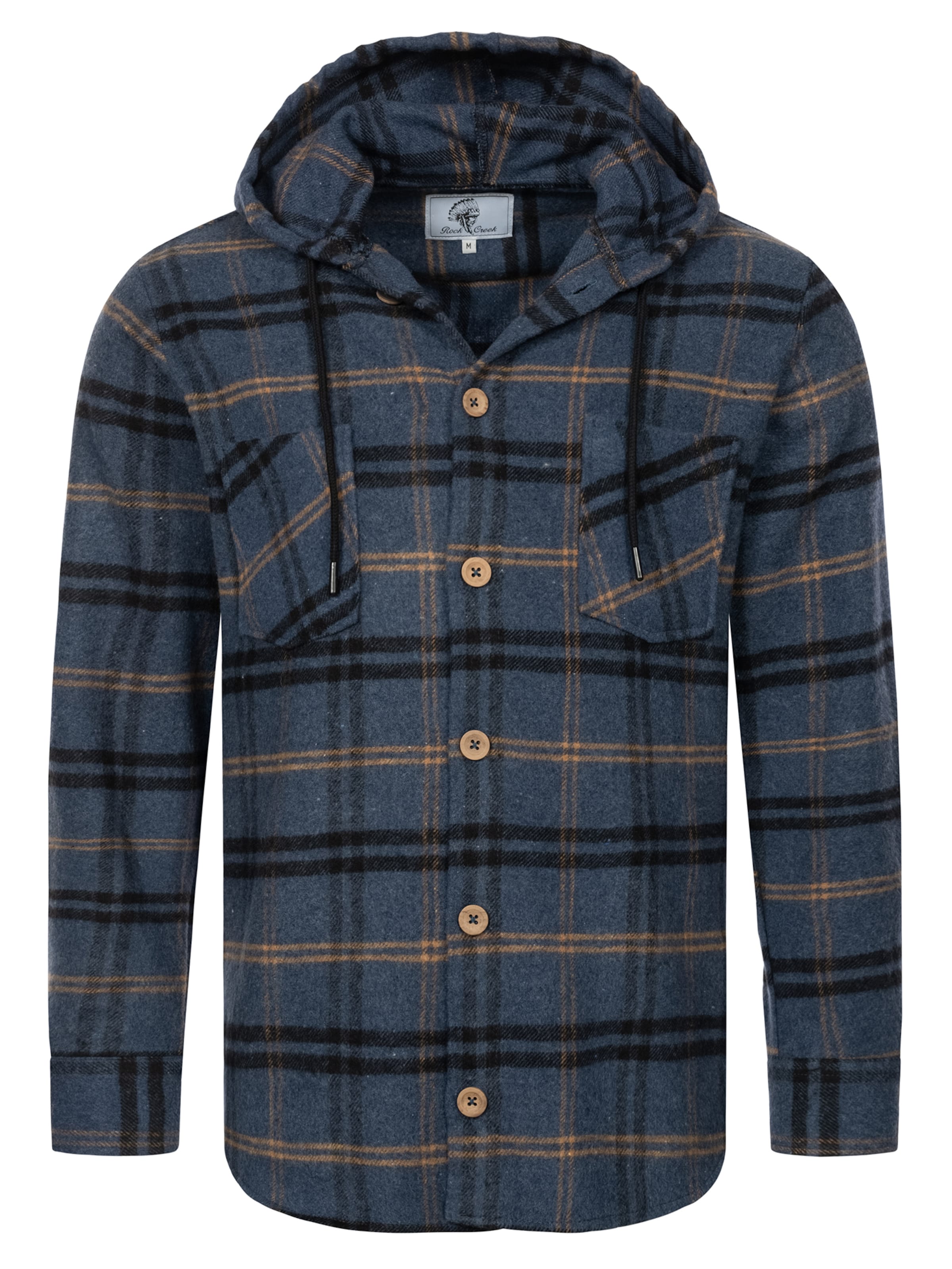 Rock Creek Hemd in Blau: Vorderseite