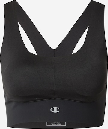 Champion Authentic Athletic Apparel Bralette Sports Bra in Black: front