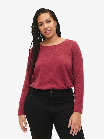 Zizzi Blouse in Rood: voorkant