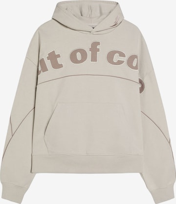 BershkaSweater majica 'OUT OF CORE' - siva boja: prednji dio