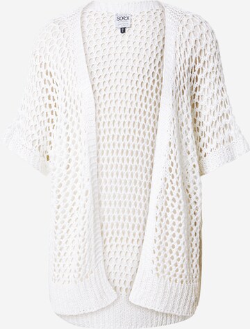 Soccx Knit Cardigan in White: front