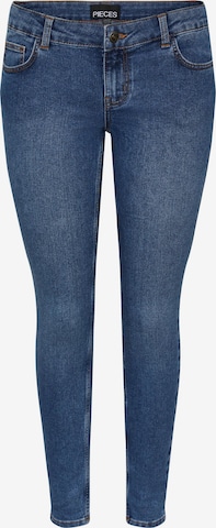 Skinny Jean 'PEGGY' PIECES en bleu : devant