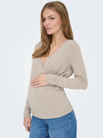 Only Maternity - Camiseta 'OLMBEARY' en marrón
