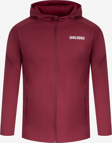 Smilodox Sweatvest 'Maison' in Rood: voorkant