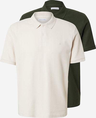 Marškinėliai 'JJEAUSTIN' iš JACK & JONES, spalva – smėlio spalva / tamsiai žalia, Prekių apžvalga