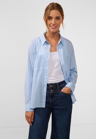 STREET ONE Blouse in Blauw: voorkant