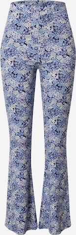 EDITED Flared Broek 'Benni' in Blauw: voorkant