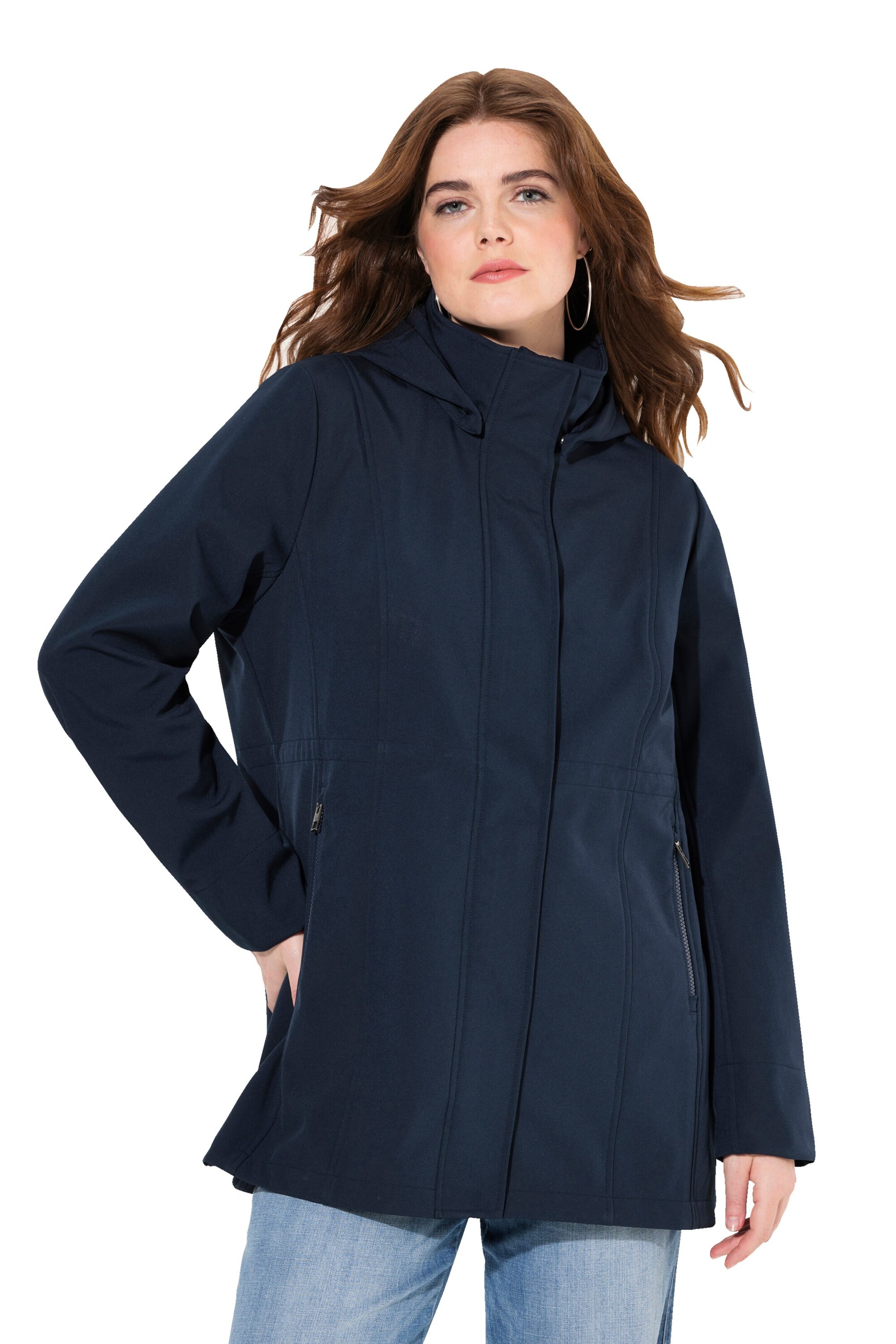 Ulla Popken Performance Jacket in Blue: front