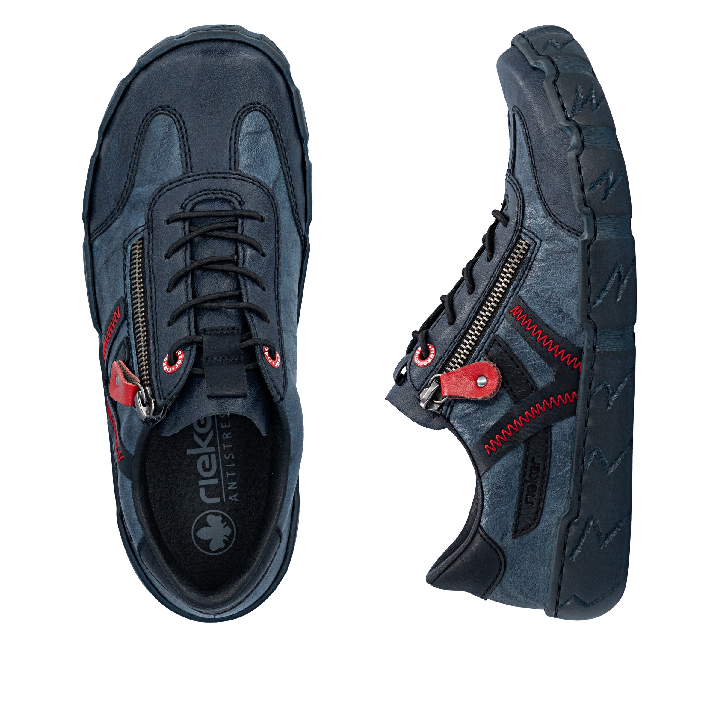 Baskets basses Rieker en bleu