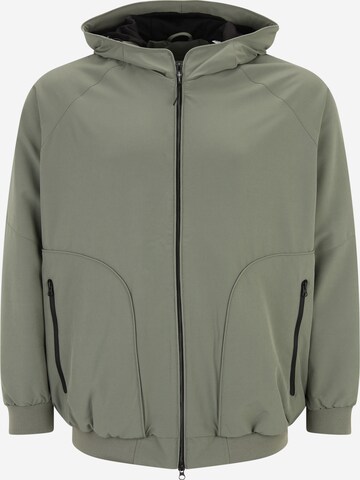 Veste mi-saison 'TRACK' Jack & Jones Plus en vert : devant