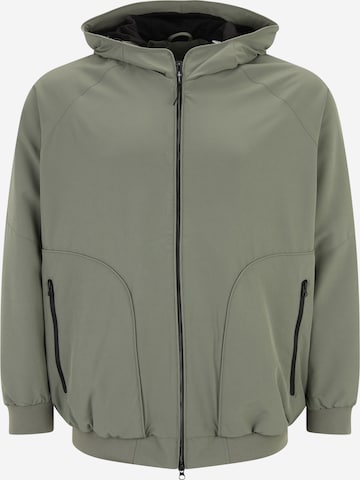 Jack & Jones Plus - Chaqueta de entretiempo 'TRACK' en verde: frente