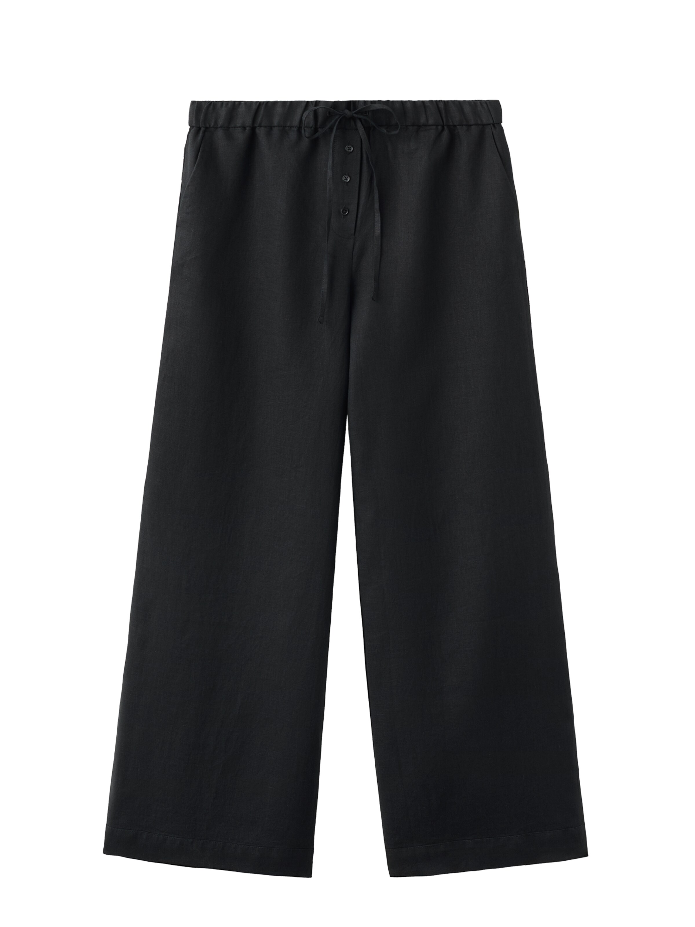 MANGO Wide Leg Hose 'SOMA' in Schwarz: Vorderseite