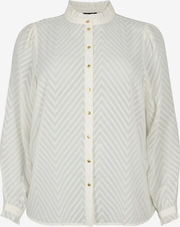 Zizzi Bluse 'Cahut' i beige: forside