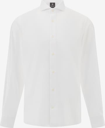 Chemise Boggi Milano en blanc : devant