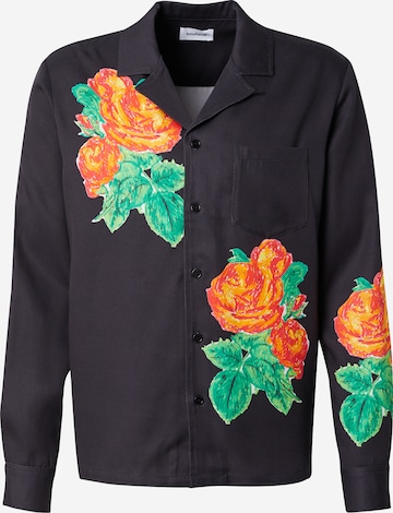 Coupe regular Chemise 'Joe' Soulland en noir : devant