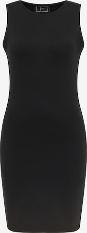 Rochie de la faina pe negru: față