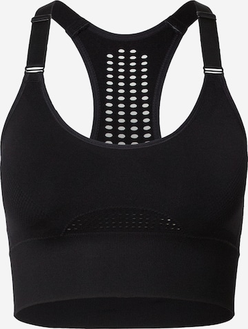 HKMX Bustier Sport bh 'The Comfort' in Zwart: voorkant